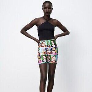 Zara + Natacha Paschal High Waist Bike Cycling Shorts Size M